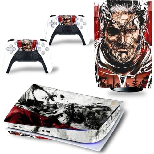 PS5 skin sticker, suitable for PlayStation 5 console and controller PS 5 skin sticker film (disk version)