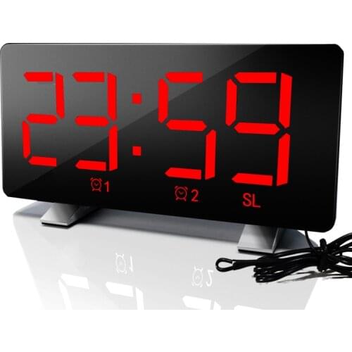 New LED Radio Alarm Clock FM Radio Creative Snooze Electronic Clock Portable Radio USB Charging Digital Clock