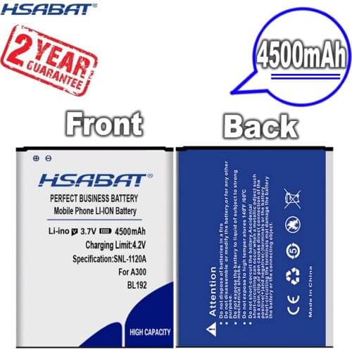 New Arrival [ HSABAT ] 4500mAh BL192 Replacement Battery for Lenovo A300 A750 A328 A328T A526 A388T A529 A680 A590 A560 A505E
