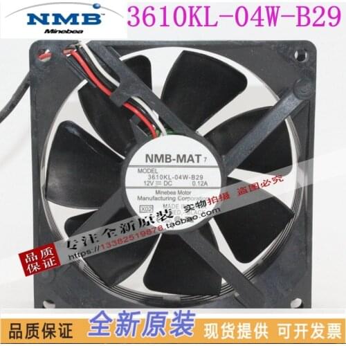 NEW NMB-MAT NMB 3610KL-04W-B29 9025 DC12V 9CM ball bearing silence cooling fan