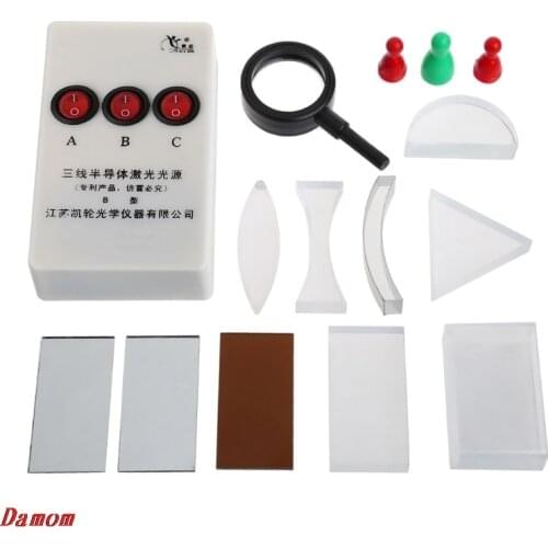 Optical Equipments Experiments Concave Convex Lens Prism Set Physical Optical Kit Laboratory Equipment APR20_30