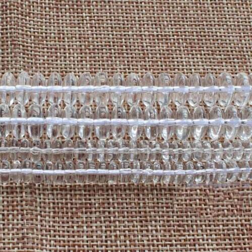 Wholesale White Clear Quartz 4-9mm Rondelle Beads15"/38cm BeadsFor DIY Jewelry Making !We provide mixed wholesale for all items