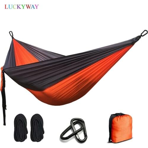 Outdoor Camping Hammock Portable Parachute Fabric 2 Person hamaca hamak rede Garden hanging chair sleeping travel swing hamac