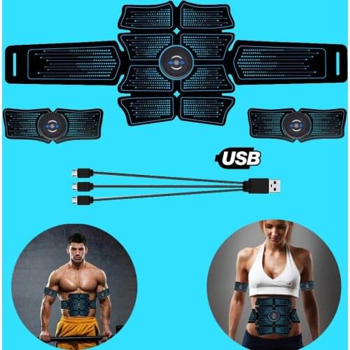 Recharge Wireless Muscle Smart Fitness Equipment Vibrating Belt Electromagnetic Stimulation Of Muscles Sculpting at Home Workout