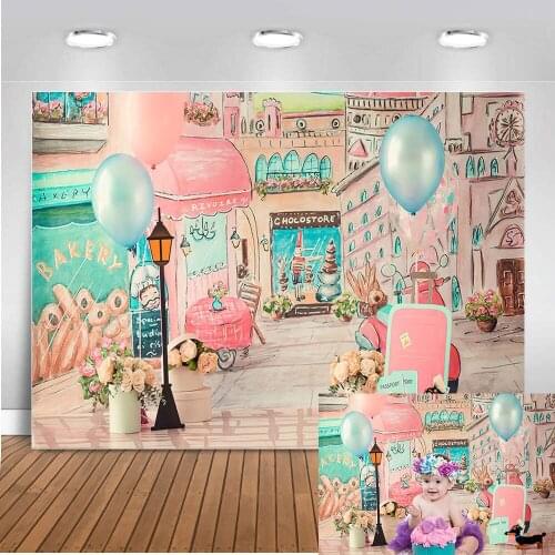 Girls Birthday Background Children Backdrop Baby Shower Birthday Party Photo Backdrop Photography Background for Photo Studio