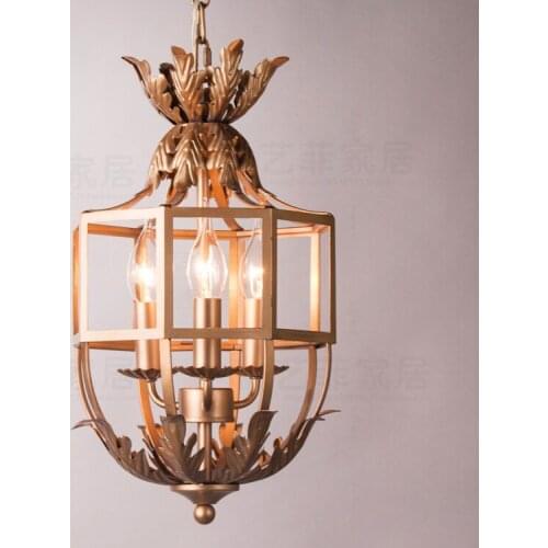 European style Pendant Lights leaf method pendant retro old bedroom aisle porch antique lamp Library lamps LU71243 YM