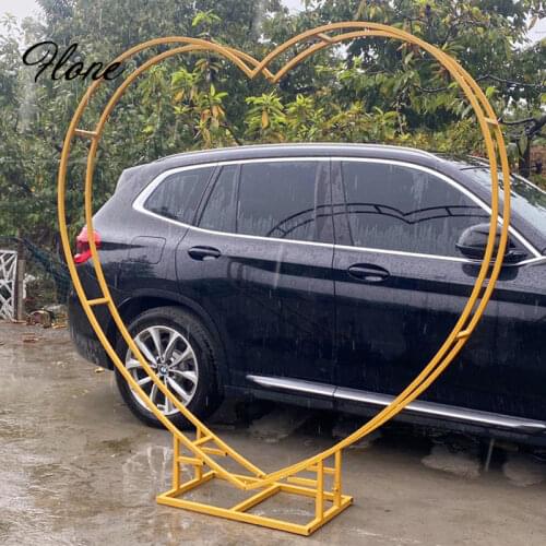 Flone Wedding Arch props heart-shaped wreath stand LOVE background stand decoration stage Ceremony decoration