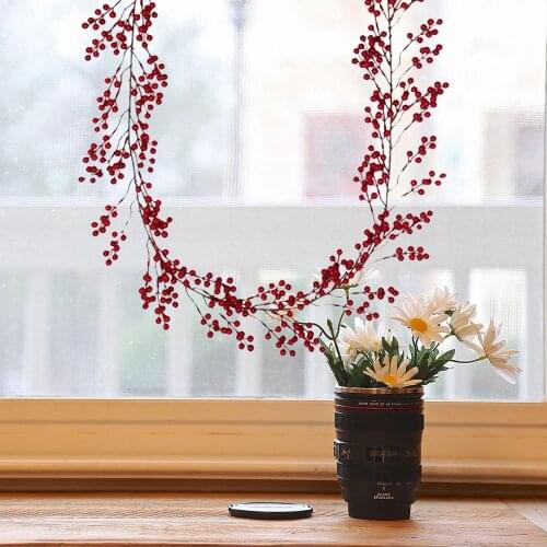 Christmas Decorations Christmas Wreath Simulation Rattan Red Fruit Artificial Berries Home Window Showcase Fireplace Atmosphere