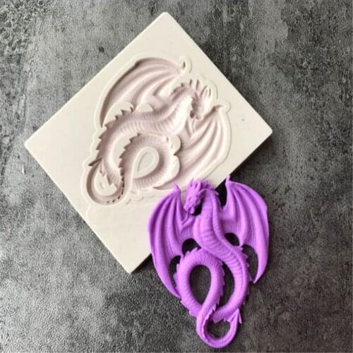 Funny Animal Cake Moulds 3D Dragon Shaped Chocolate Decor Baking Moulds Biscuit Pastry Silicone Molds 3