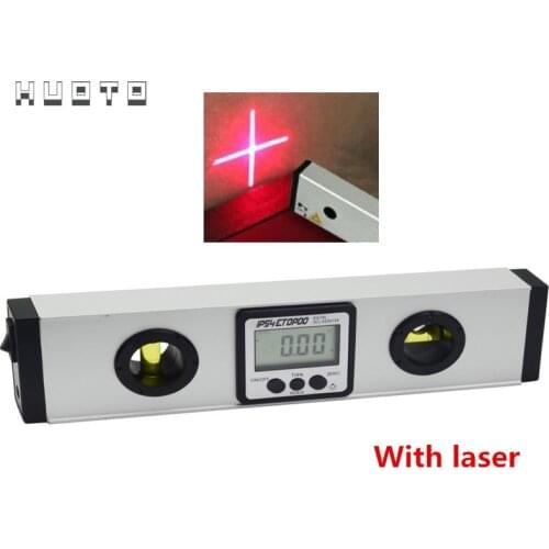 Spirit Level 600mm 400mm Digital Laser Level Ruler Angle Gauge Finder Horizontal Vertical Cross Line Laser Leveler