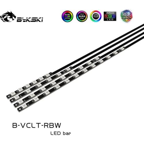 Bykski LED Strip 12v/5v for CPU GPU Block Water cooling R strip 70/100/150/200mm Length Support Sync Motherboard B-VCLT-RBW