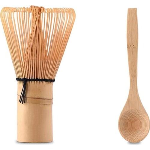 Traditional Matcha Whisk&Spoon,Bamboo Whisk for Ceremonial Tea Preparation,Japanese Bamboo Whisk for Matcha Tea