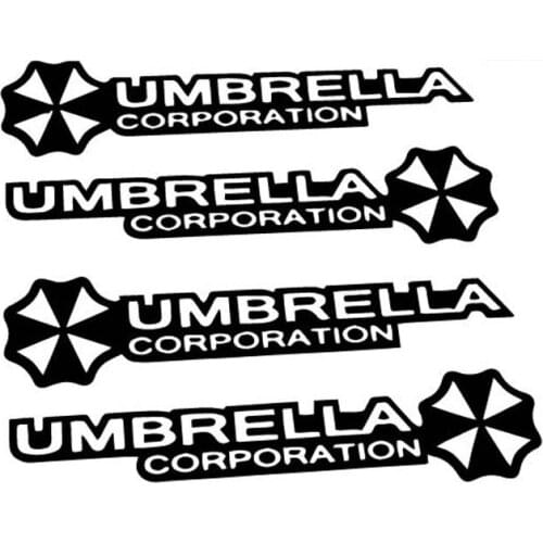 Beautiful UMBRELLA CORPORATION Umbrella Doorknob Tiger Creative Zombie Control Car Stickers Waterproof PVC 10cm X 2cm