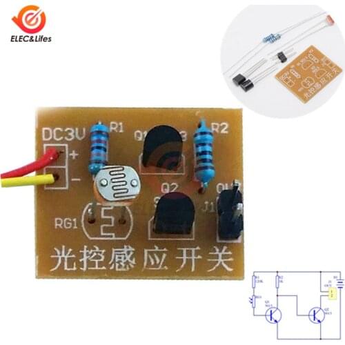 Light Control Sensor Switch Photoswitch DIY Kit Photosensitive Sensor Switch Module DIY Electronic Training IC Kit