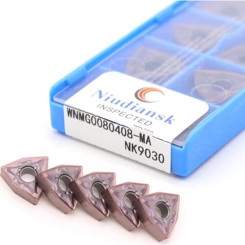 WNMG080404-MA NK9030 WNMG080408-MA NK9030 CNC Turning Inserts Lathe Cutting Metal Blade PVD+CVD Coating Carbide Processing Tools