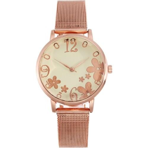 Women Watches Top Brand Luxury Stainless Steel Strap Wristwatch for Women Rose Clock Stylish Quartz Ladies Watch Gift Box