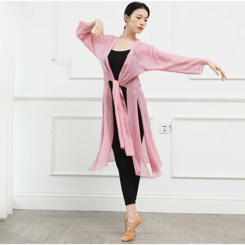 Adult Loose Belly Dance Transparent Sheer Summer Cardigan Top Shirt Long Costume for Women Dancing Clothes Dancer Wear Clothing