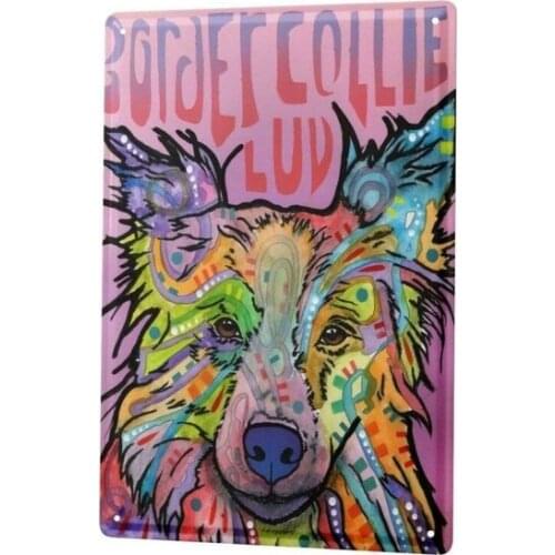 Tin Sign Ravtive Vet Practice Border Collie