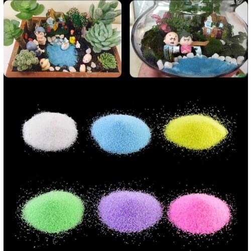 1 Bag Colorful Quartz Sand Miniature Tank Aquarium Bonsai Pot Fairy Garden Decor L5YE