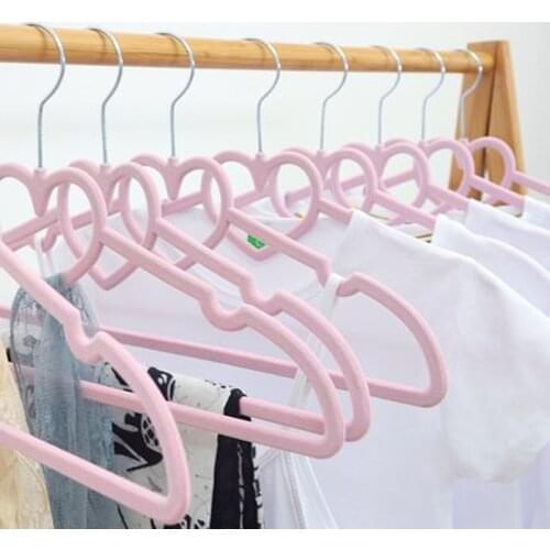 10pcs/lot Heart-Shaped Flocking Hangers Quality Non-Slip Velvet Clothes Hanger for Dress Skirts Blouses Space Saving Drying Rack