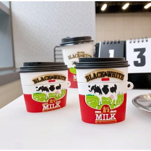 3D cute Cartoon Milk bottle soft Headphone Earphone case for apple airpods 1 2 3 pro Wireless Headset cover
