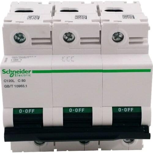 Schneider electric High power Circuit Breaker C120L 3p C type A 80A 15kA A9N19842