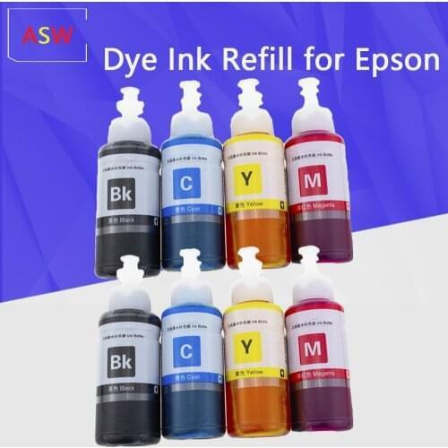 Dye Based Refill Ink Kit for Epson L100 L110 L120 L132 L210 L222 L300 L312 L355 L350 L362 L366 L550 L555 L566 printer