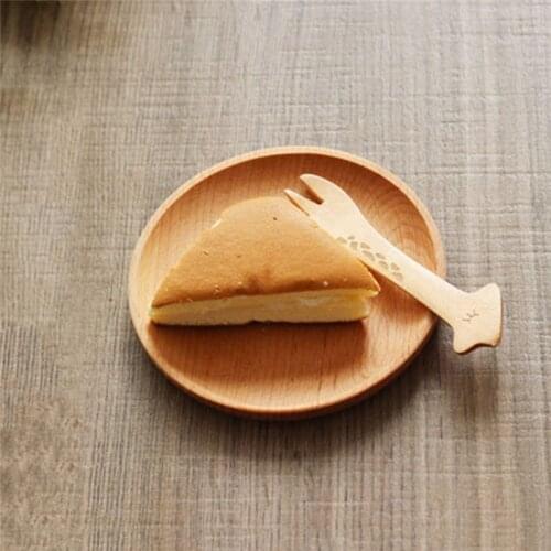 【Cod In Stock】Round/Square Wooden Plate Breakfast Food Snack Serving Trays Salad Bowl Platter