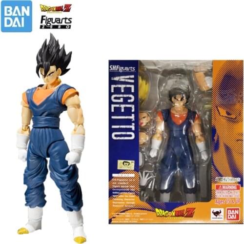 BANDAI Original Anime Dragon Ball Z SHF Super Saiyan Vegetto Goku Vegeta Combination Action Action Figure Model Toys for Boys