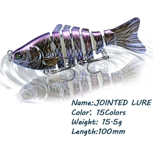 GOBYGO 1PCS 100MM 15.5G Multi-section Fishing Lure Minnow Wobbler Crankbait Artificial Hard Bait Jerkbait Pesca Floating Tackle