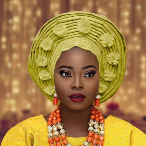 Nigeria auto gele africa head tie african aso oke headtie turban nigerian gele african headtie aso ebi gele big brim