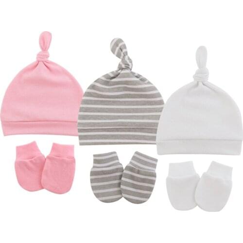 Cute Kids Hat Cap with Socks Candy Solid Colors Boys Girls Baby Beanies Hats Cotton Born Baby Hat Bibs Toddler Infant Caps