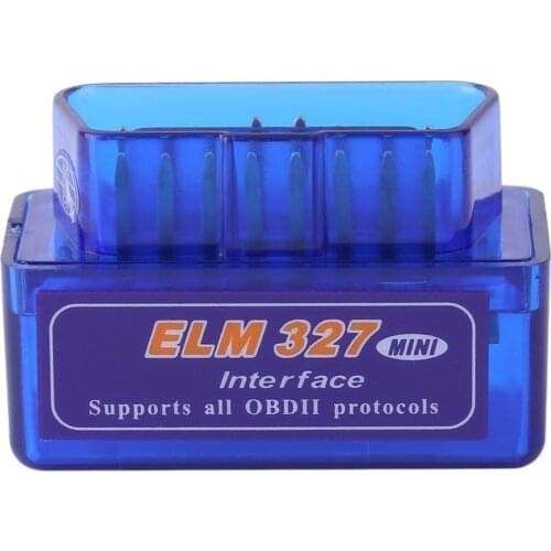 Mini Portable ELM327 V2.1 OBD2 II Bluetooth Diagnostic Car Auto Interface Scanner Blue Premium ABS Diagnostic Tool