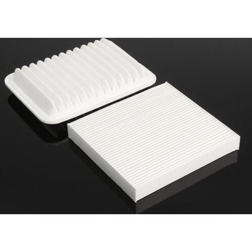 1 Set Truck Engine & Cabin Air Filter Kit White High Quality Fits For Toyota Yaris 2007-2017 High Quality