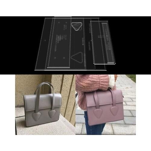 Handmade Leather Bucket Bag Version Drawing Diagonal Bag Free Cut Acrylic Template Diy Leather Bag Shoulder Bag Drawing