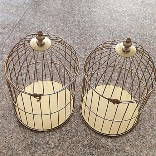 1pcs Continental Iron Birdcage decorative window small cage wedding ornaments classical cages