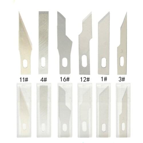 Metal carving knife blade #1 #3 #4 #11 #12 #16 Craft Knives Blades for Mobile Phone Laptop PCB Repair Model engraving Hand Tools