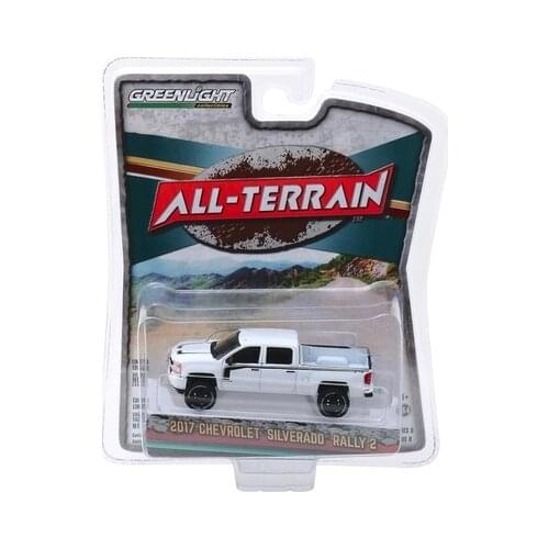 GreenLight 1:64 2017 Chevrolet silveraoo Rally 2 Pickup Alloy Metal Diecast Cars Model Toy Vehicles For Children Boy Toys gift