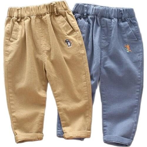 VIDMID Baby kids boys cotton fashion pants childrens trousers autumn boys pants spring casual dinosaur trousers pants P2110