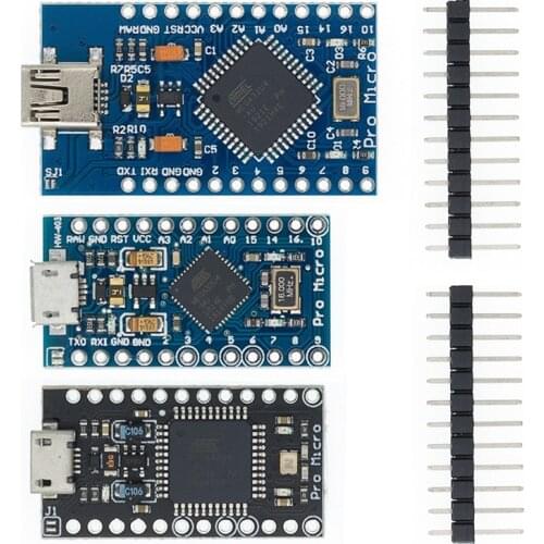 Pro Micro ATMEGA32U4 5V/16MHZ module With the bootloader for arduino MINI USB/Micro USB with 2 row pin header for arduino