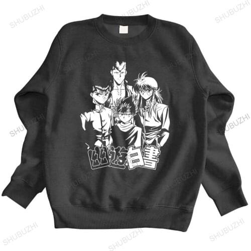 Mens Manga Yu Yu Hakusho hoodie Yusuke Urameshi hoody Kazuma Kuwabara warm unisex brand shubuzhi sweatshirt drop shipping