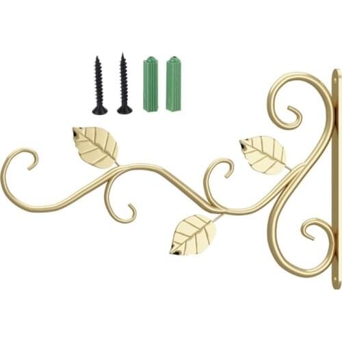 European Style Wall Hanging Flower Pot Support Bracket Hook Iron Hanger Decor