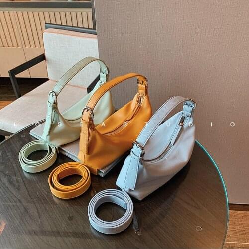 2021 New Tidal PU Soft Leather Underarm Bag Stick Bag Shoulder Sloping Bag Fashion Womens Bag Handbag Bag