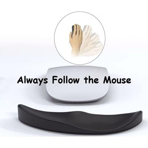 Movable Mouse Pad with Gel Wrist Rest for Gamers,Good Silicone、Move Smoothly and Comfortable(Black/ Silver Gray)