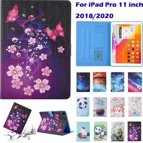 Pro 11 Case For iPad Pro 11 inch 2020 2018 Cover Protective PU Leather Stand Flip Magnet Smart Soft Funda Case Anti-Dust Shell