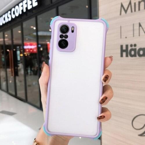 Shockproof Clear Phone Case For Xiaomi Mi10T Pro Redmi Note 10 Pro 9 Pro 10S 9S K40 POCO X3 NFC Lens Protection Soft Cover Capa