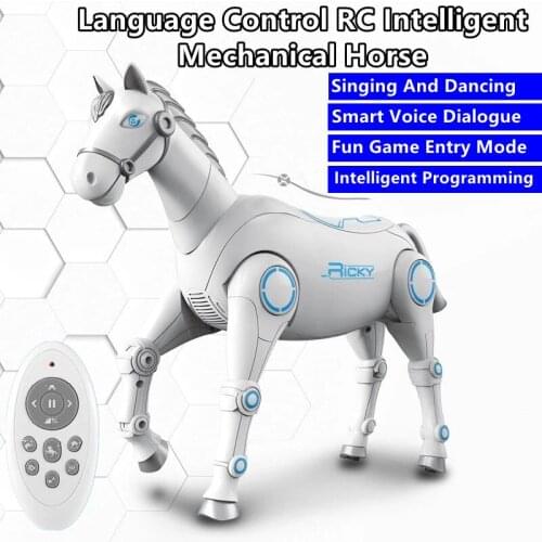 Language Control RC Intelligent Mechanical Horse Programming Fun Games Singing And Dancing Remote Control Simulation Animals Toy