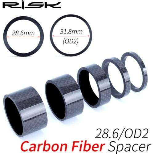 RISK Bicycle Bike Headset Washer 28.6mm Stem Front Fork Carbon Fiber Adjustment Spacers Ring Gasket Cycling Parts