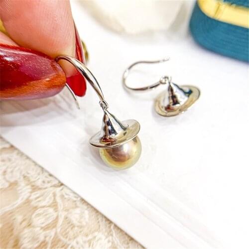 925 Silver Pearl Beads Stud Earrings Setting Base Diy Jewelry Making Findings&Components