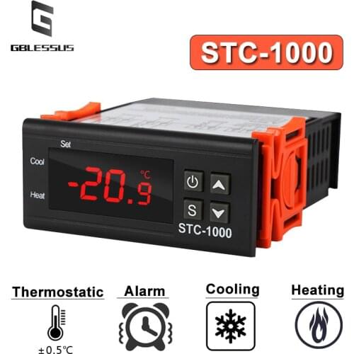 STC-1000 Thermoregulator Incubator Relay Heating Cooling 10A Digital Temperature Controller Thermostat 12V 24V 220V